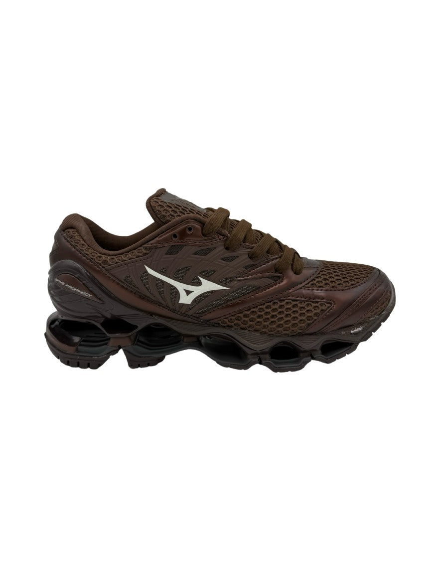 Mizuno Futuristic Brown Sneakers With Segmented Sole