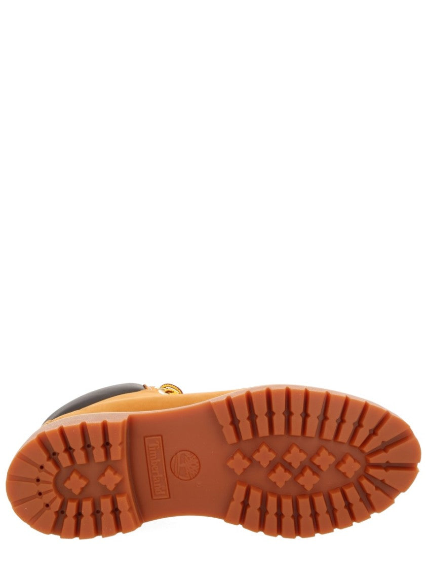 Timberland Orange Padded Collar Metal Eyelets Boots