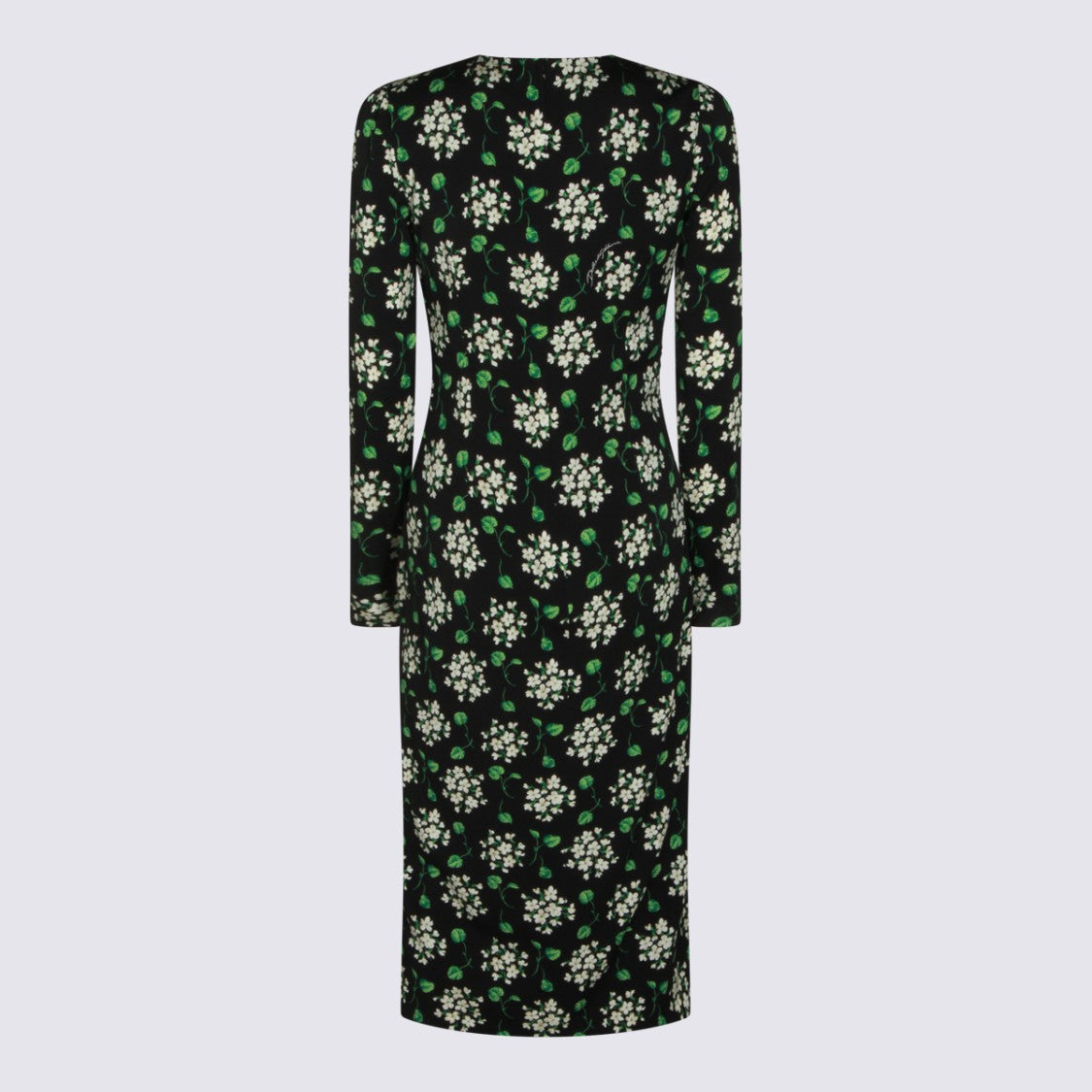 Dolce & Gabbana Fitted Midi Dress With Floral Pattern And Ruched Detailing