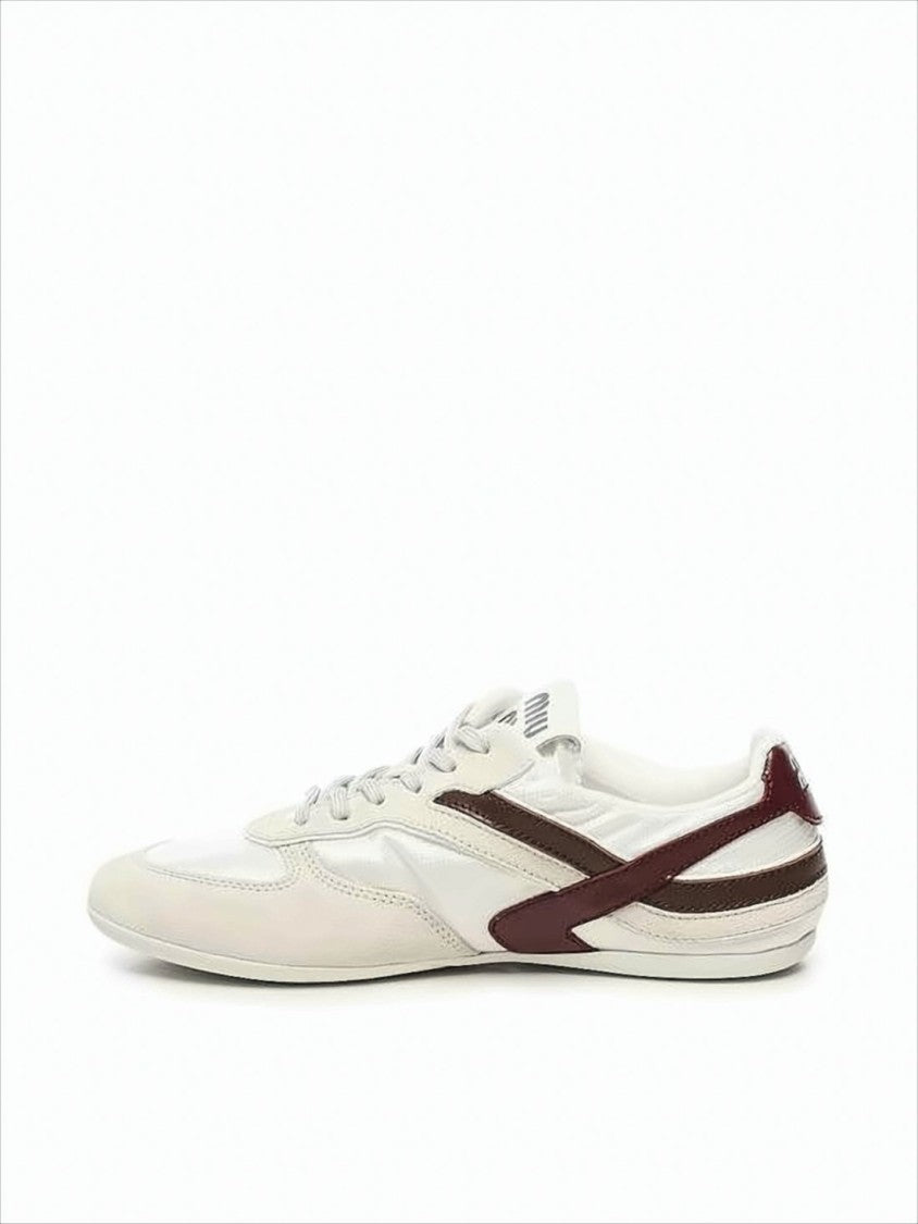 Miu Miu Low-Profile Sneakers With Polyamide And Suede Accents