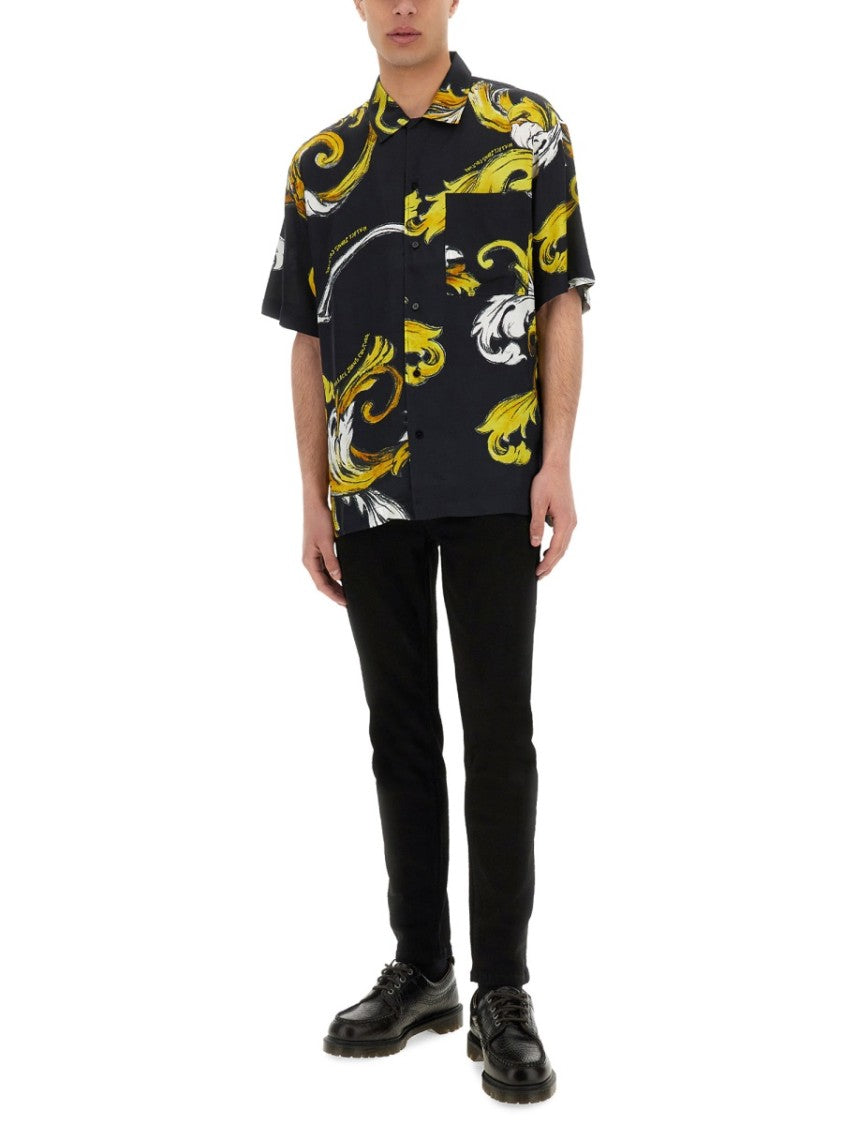 Versace Jeans Couture Baroque Outline Print Shirt
