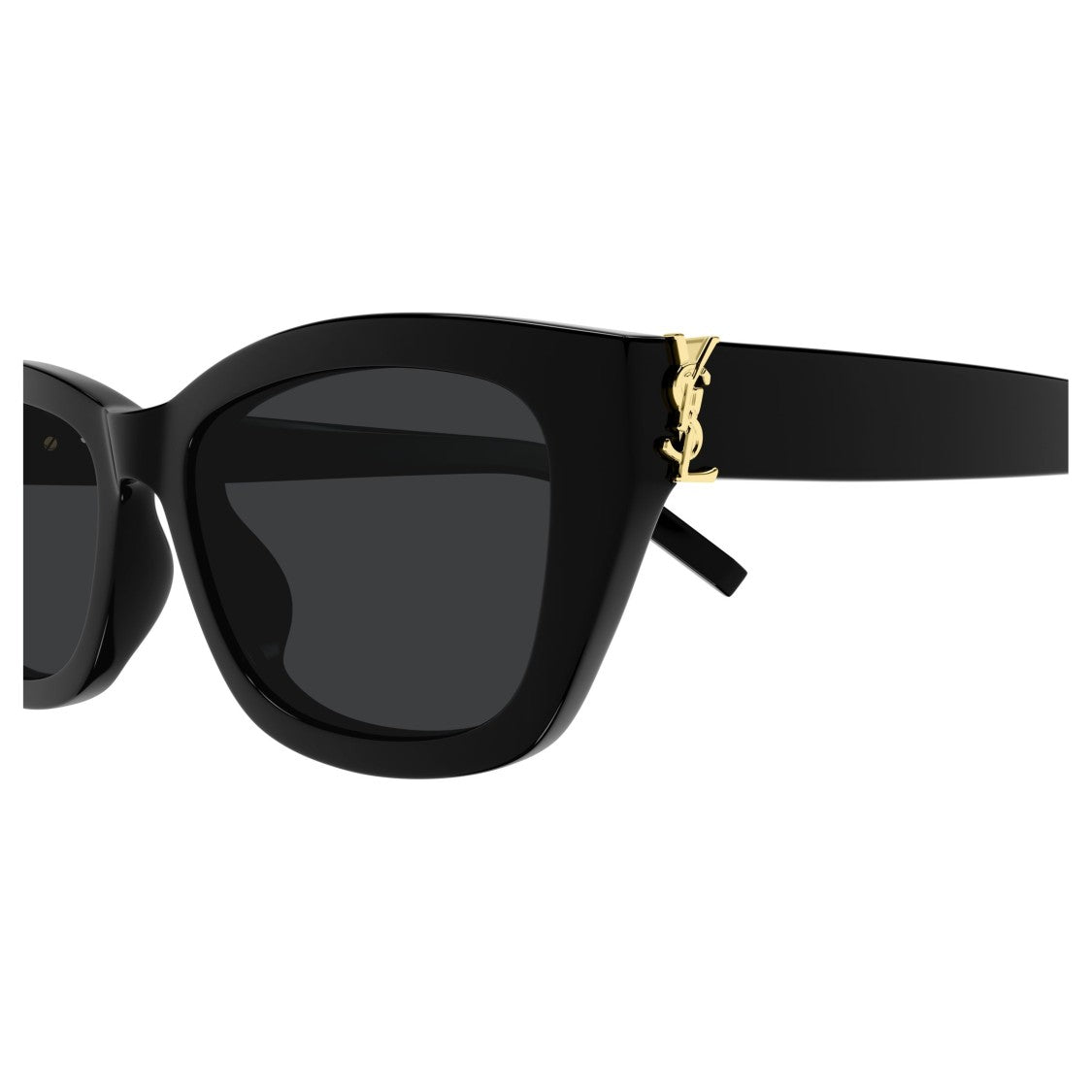 Saint Laurent Sl M153 Glossy Black Rectangular Sunglasses