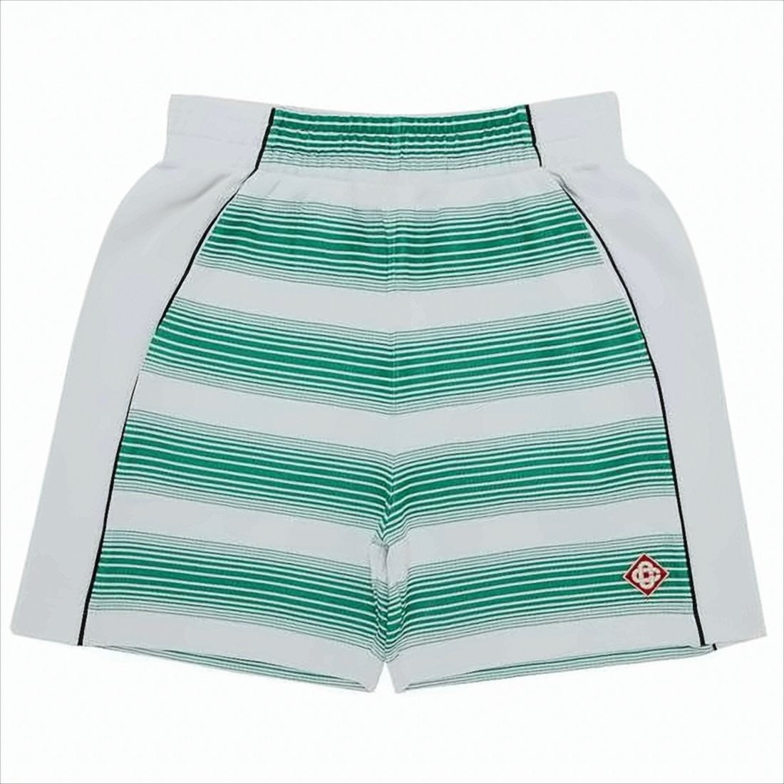 Casablanca Horizontal Striped Green Shorts