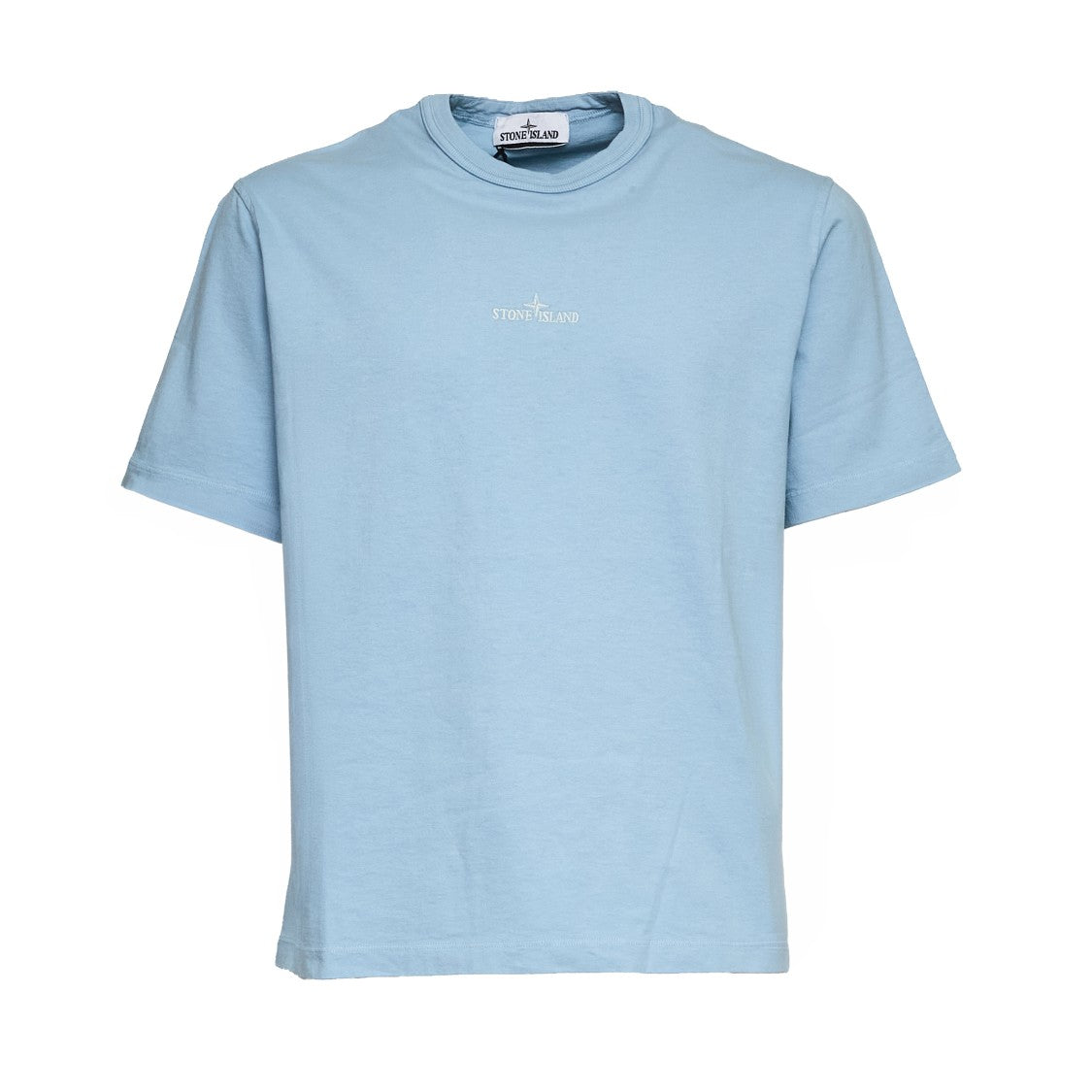 Stone Island Embroidered White Logo Casual T-Shirt