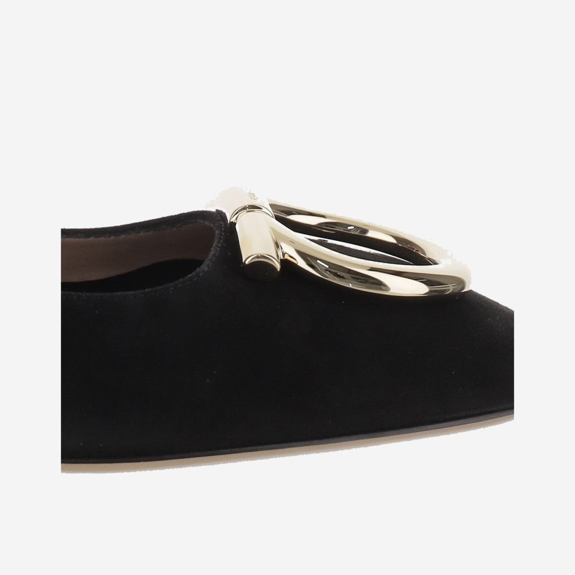 Salvatore Ferragamo Leather Ballerinas With Square Toe And Adjustable Strap Closure