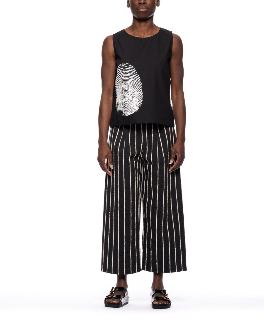 Maria Calderara Palazzo Trousers With Drawstring Waist