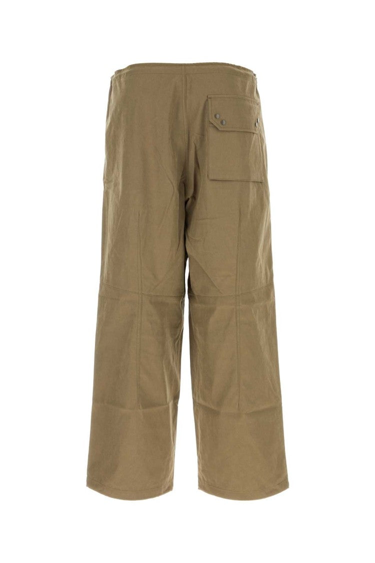 Ten C Military Green Cotton Blend Wide-Leg Pant