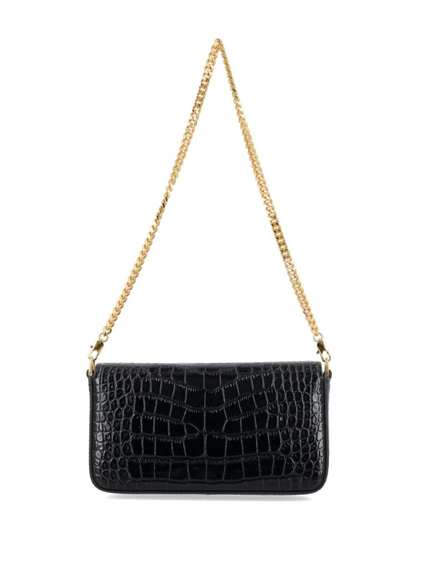 Tom Ford Mini Shoulder Bag In Stamped Crocodile Calf Leather