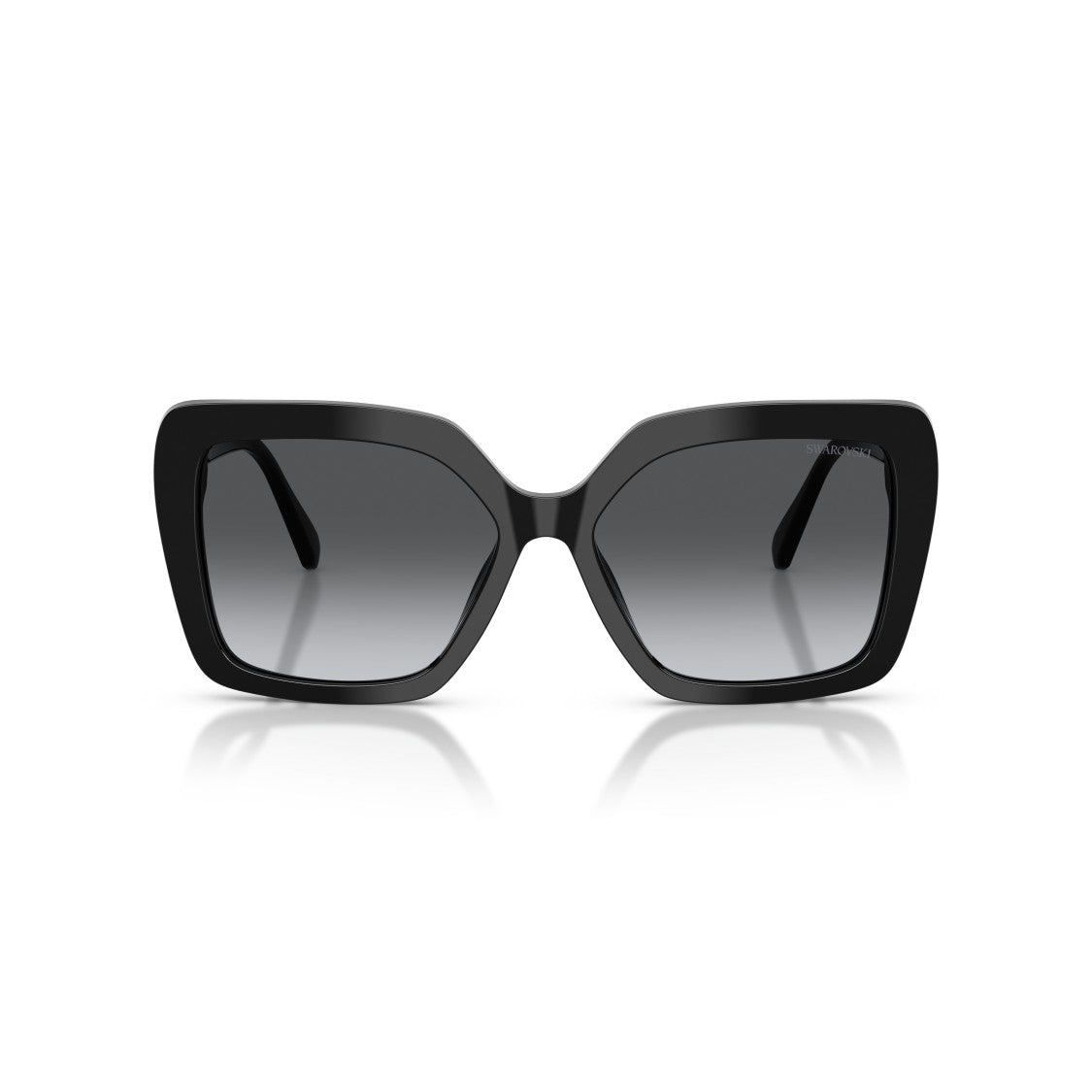 Swarovski 0Sk6049 Oversized Square Sunglasses With Gold Accents