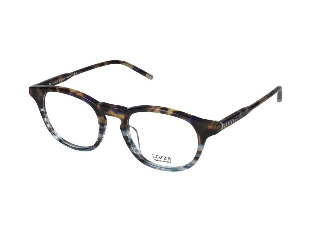 Lozza Eyeglasses Vl4238 0Wtg Havana Striata Blu Lucida 49/20/145