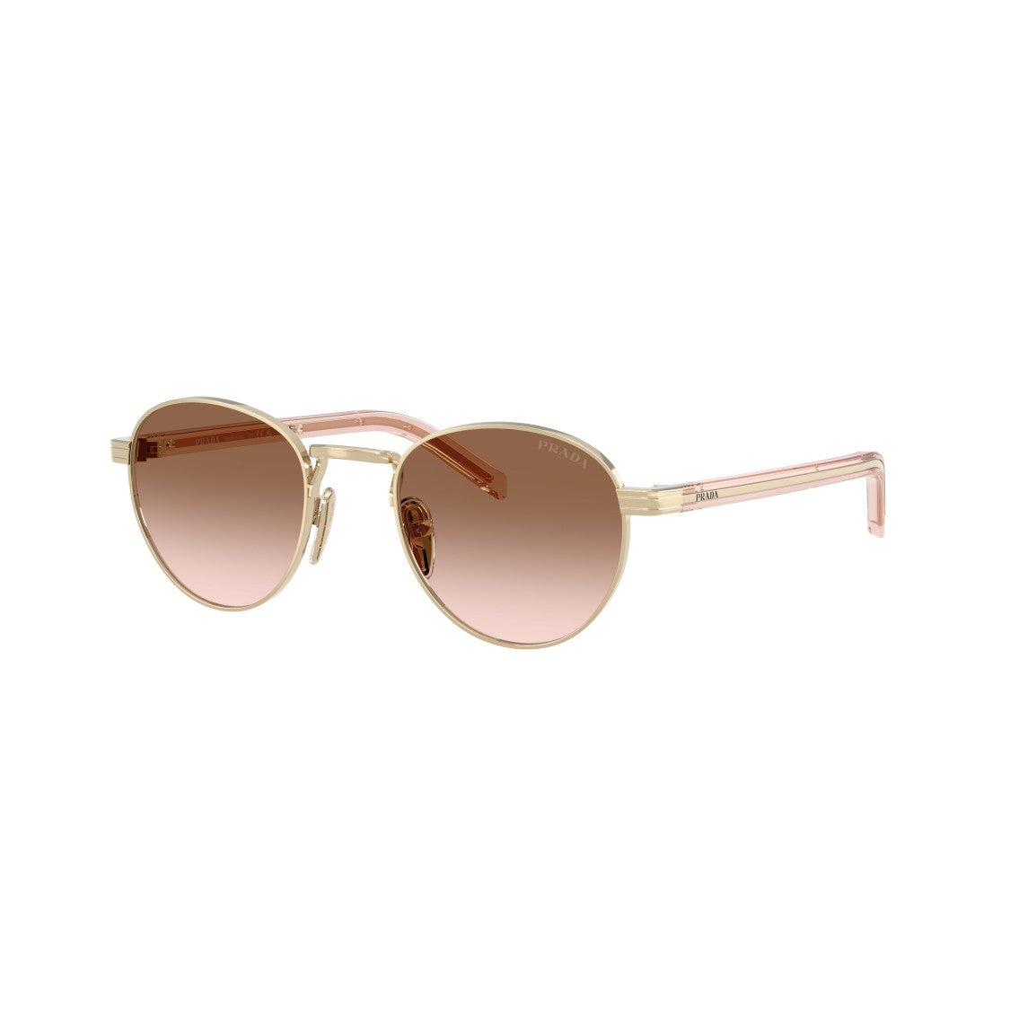 Prada 0Pr B52s Round Gradient Brown Lens Sunglasses