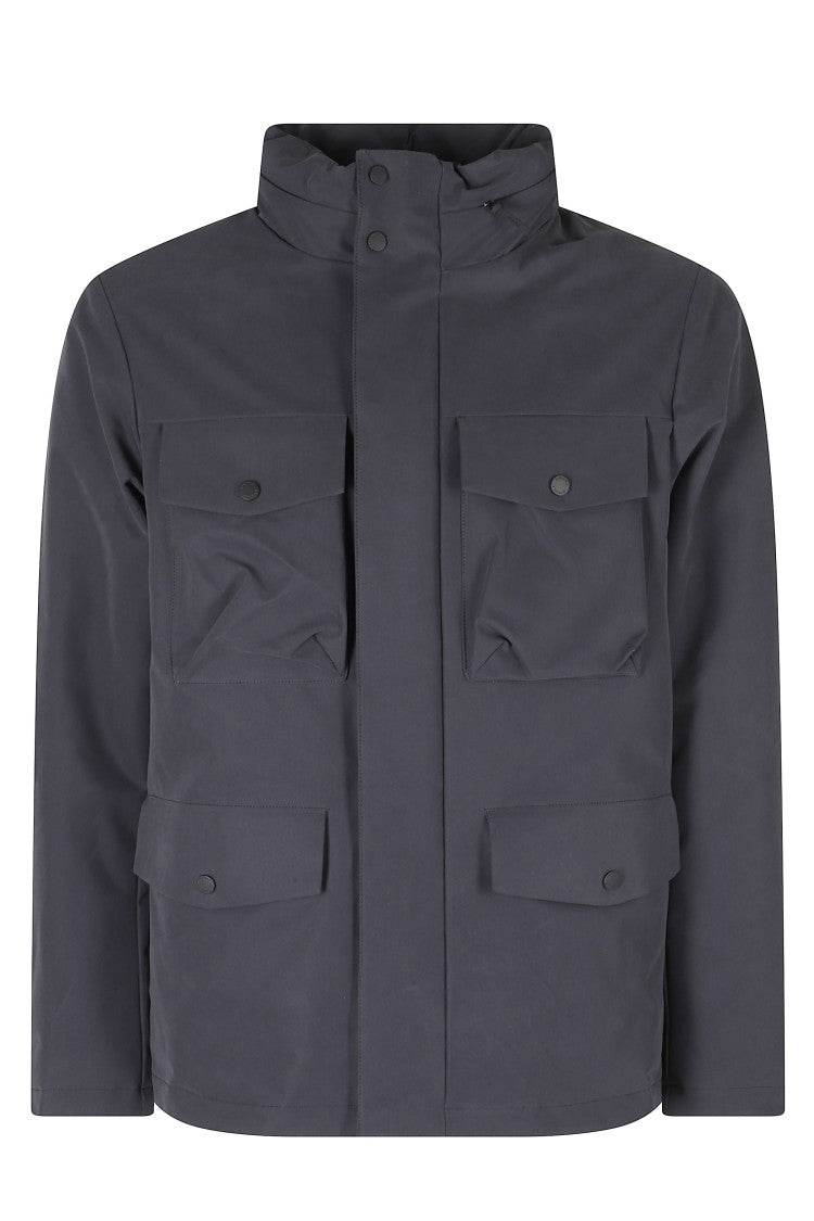 People Of Shibuya Short Technical Microfiber Jacket With Concealed Zip