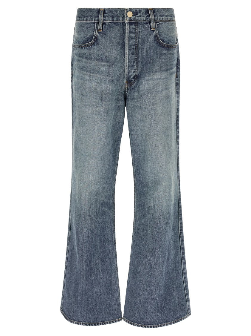 Fear Of God Stone-Washed Denim Jeans With Wide Flared Legs