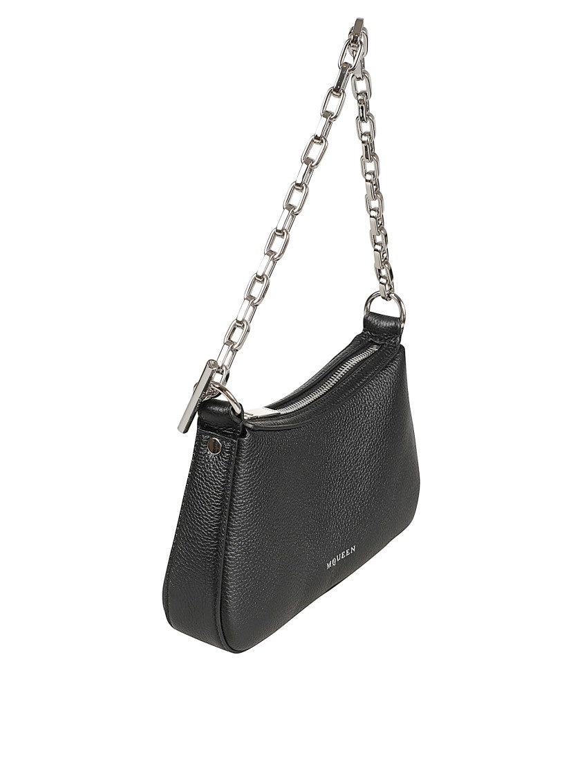 Alexander Mcqueen Rectangular Textured Leather Bag With Chain Strap