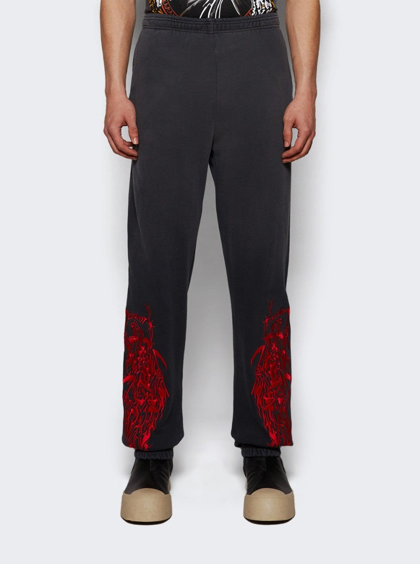 Warren Lotas Embroidered Serenity Reaper Joggers - Black