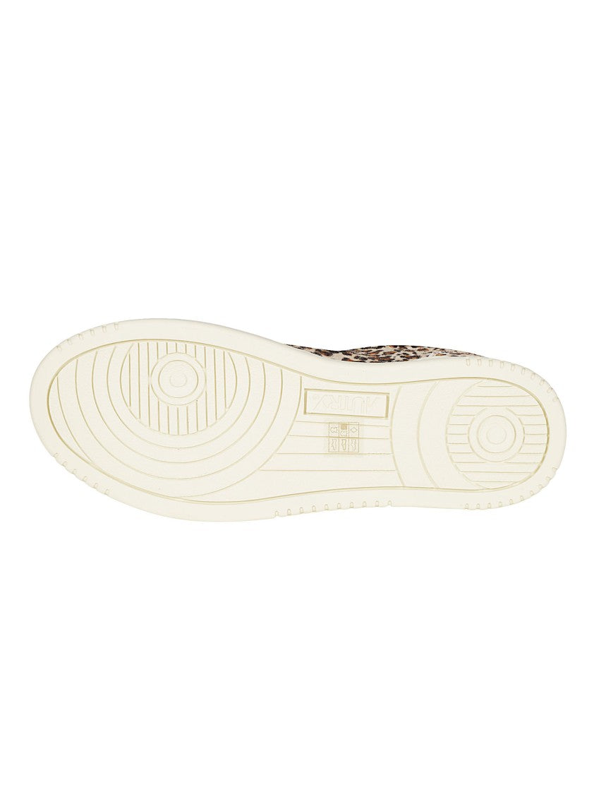 Autry Leopard Medalist Low Cow Leather Sneakers