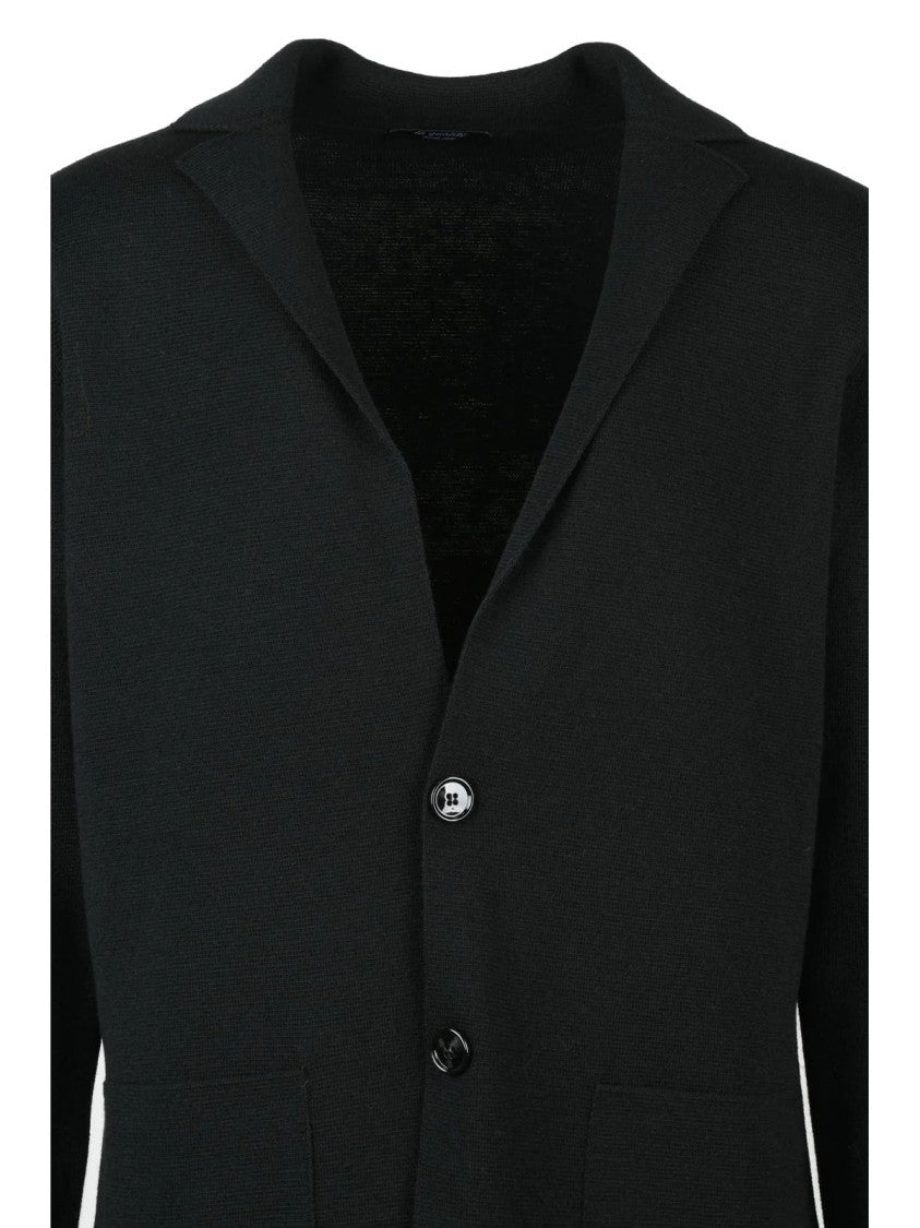 La Qualite' Depuis 1970* Black Wool Acrylic Men's Wool Acrylic Jacket
