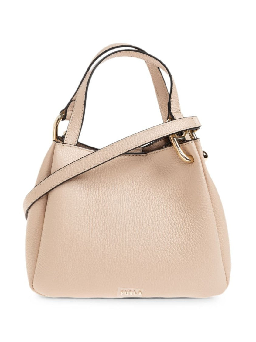 Furla Textured Leather Top Handles Handbag