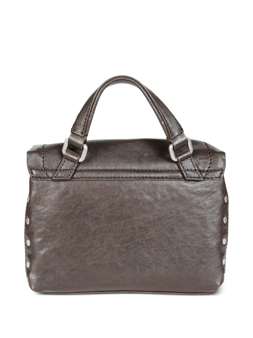 Zanellato Brown Postina Tabacco Structured Leather Handbag