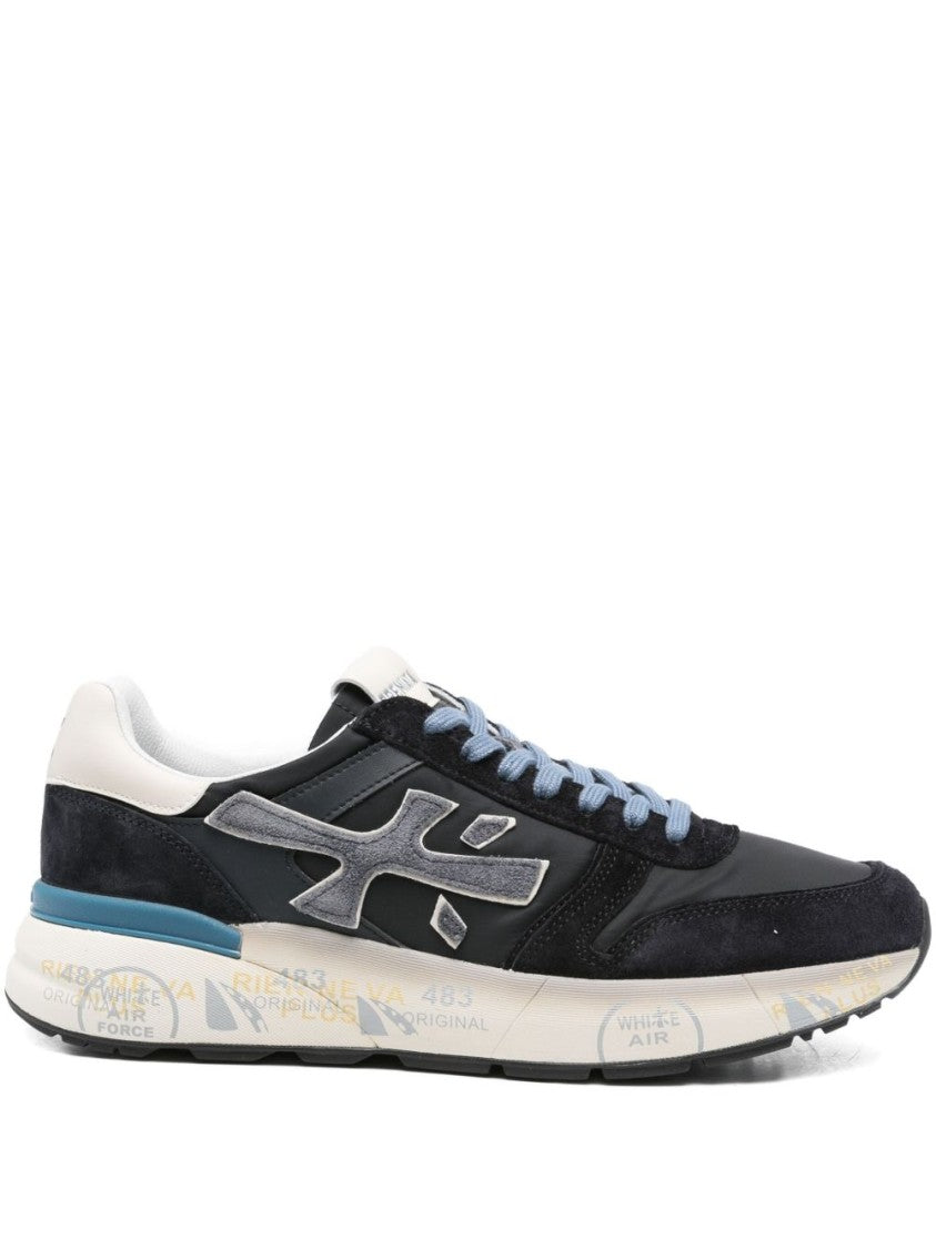 Premiata Dark Blue Suede Sneakers