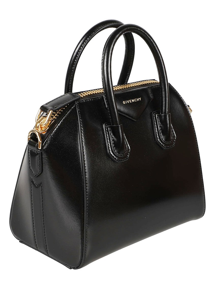 Givenchy Trapezoidal Handbag In Smooth Black Calf Leather