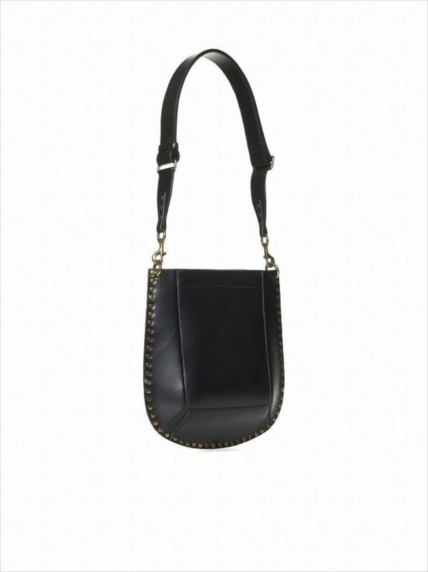 Isabel Marant Structured Calf Leather Shoulder Bag With Metallic Studs