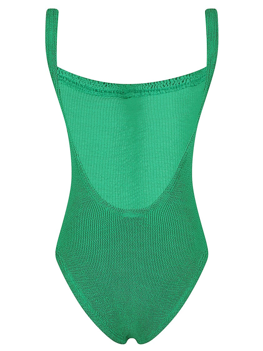Hunza G Square Neck One-Piece Swimsuit With Wide Straps