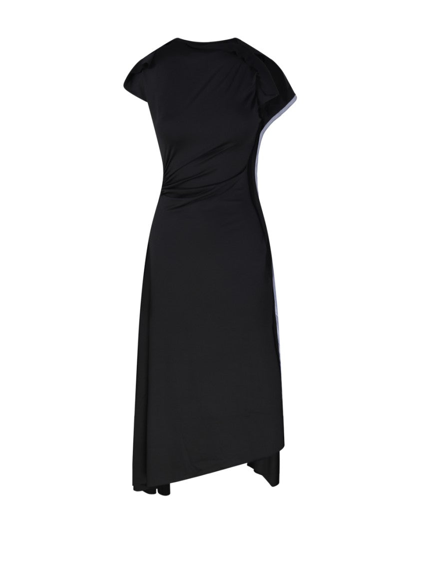 Victoria Beckham Draped Sleeve Midi Dress