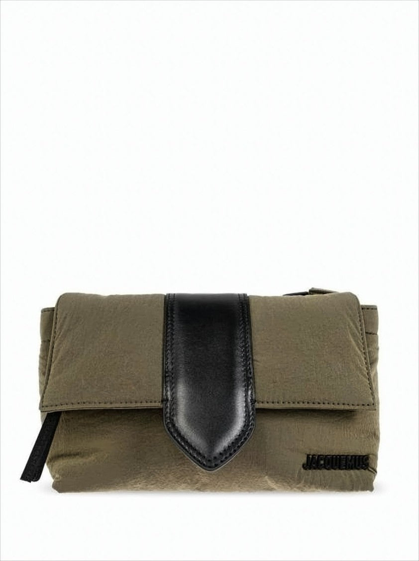 Jacquemus Textured Polyamide Belt Bag With Leather Flap Closure