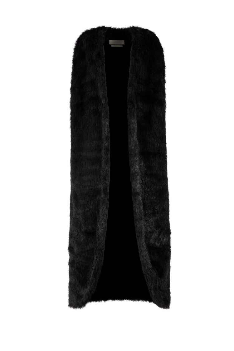 Saiid Kobeisy Jet Black Fur Coat