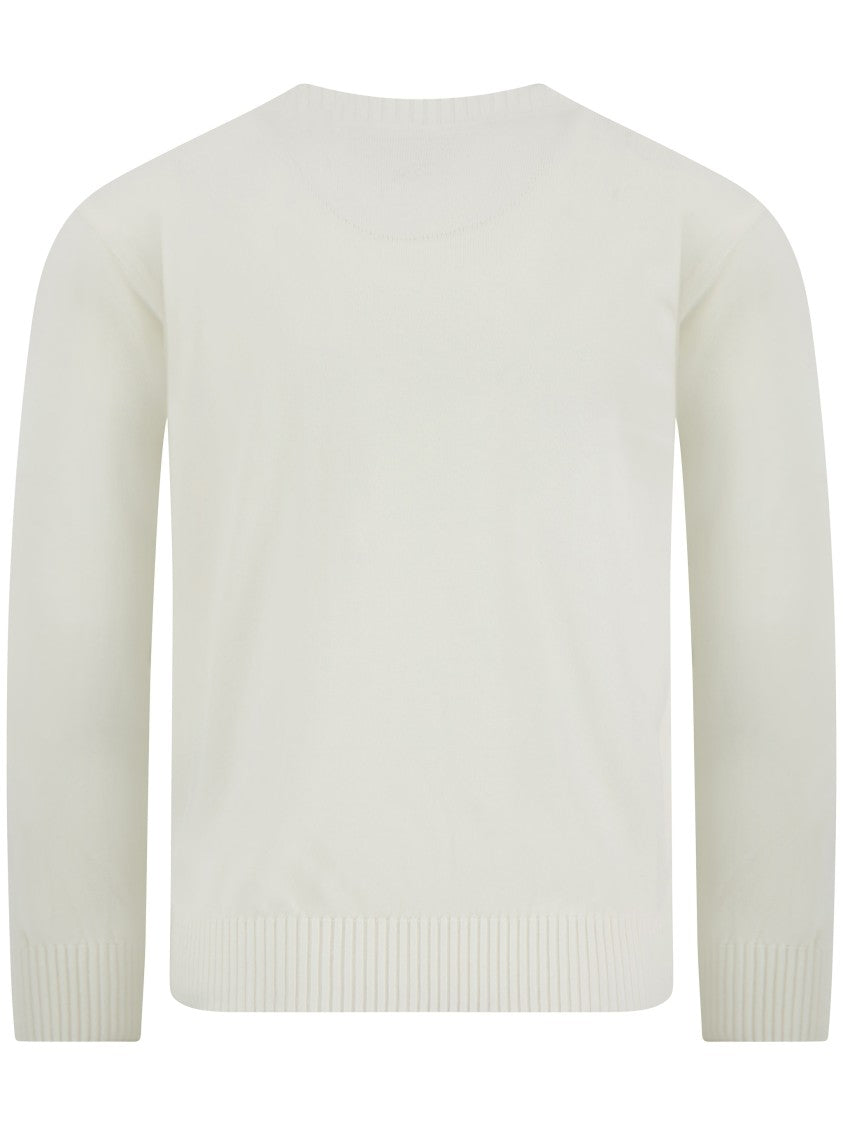 Paul & Shark White Minimalist Classic Cotton Sweater