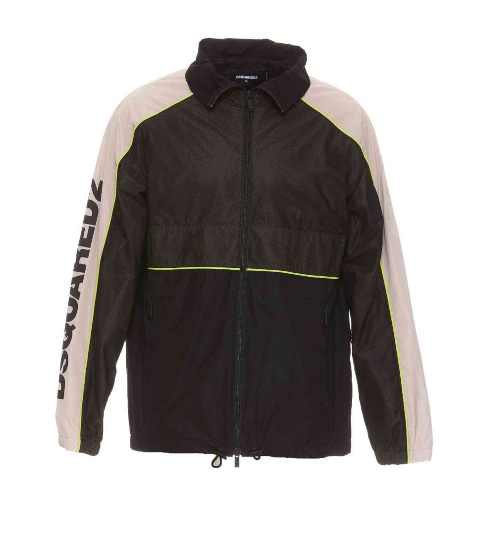Dsquared2 Black Technical Polyester Jacket