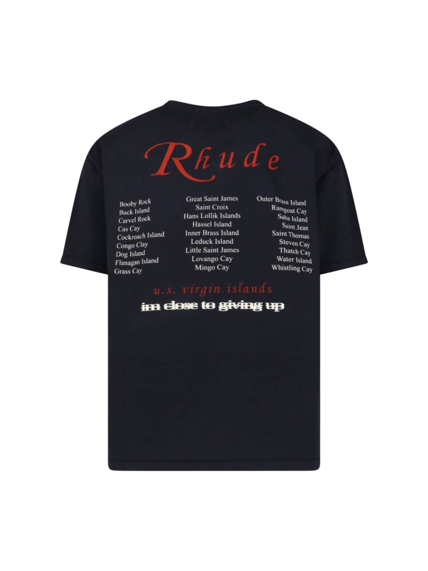 Rhude Classic Black T-Shirt With Crew Neckline And Timeless Appeal