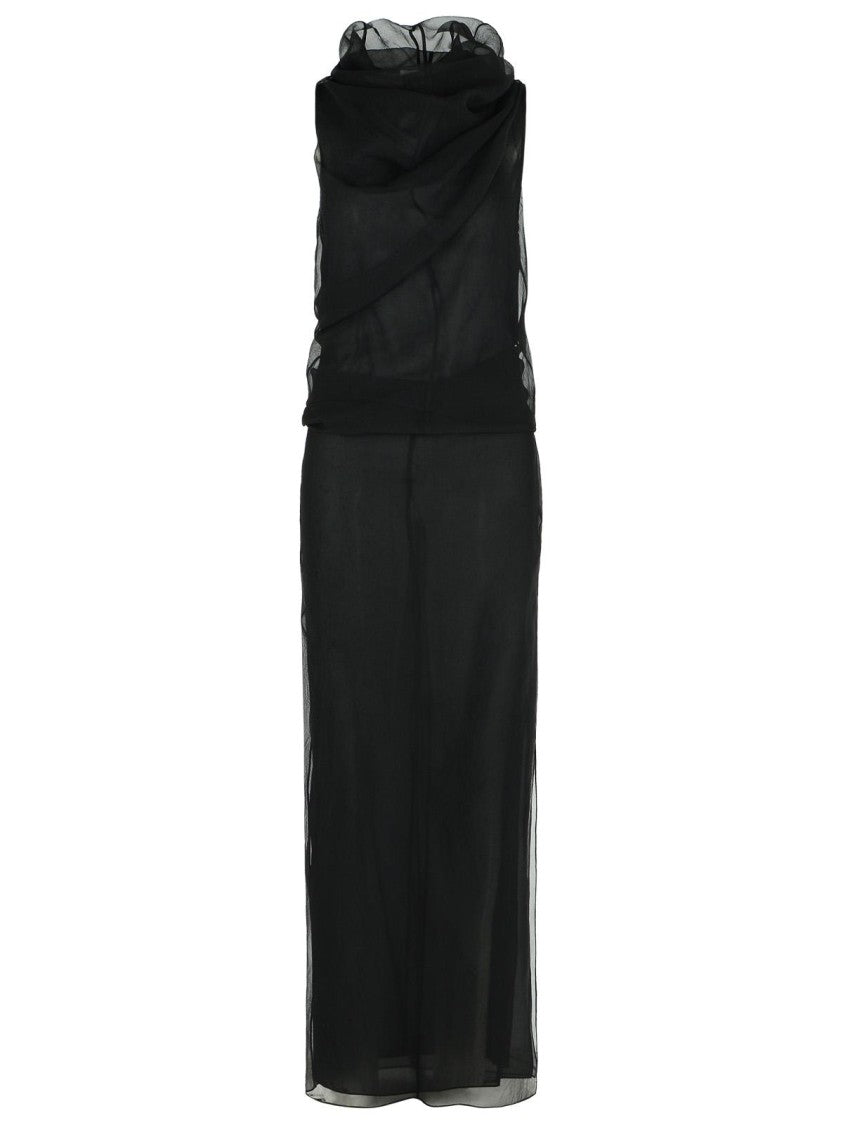 Khaite Jeanty' Black Silk Dress