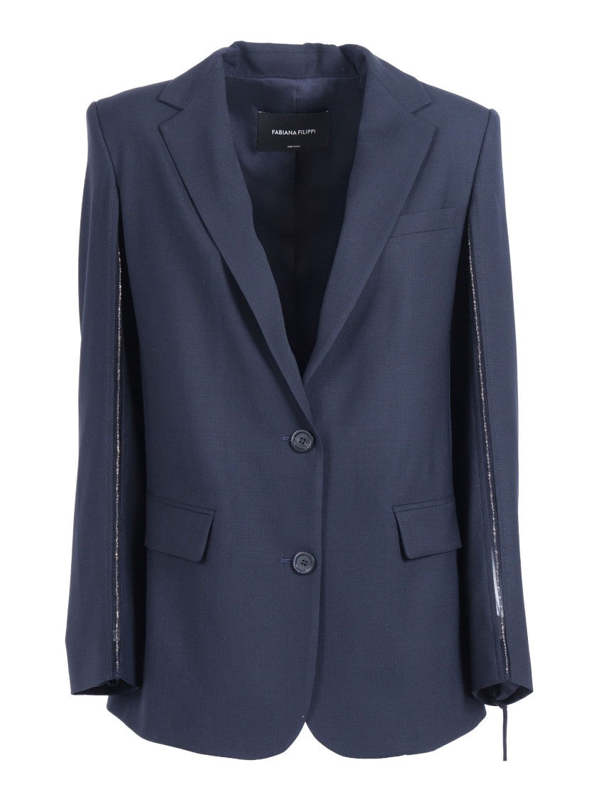 Fabiana Filippi Night Blue Over Frescolana Jacket