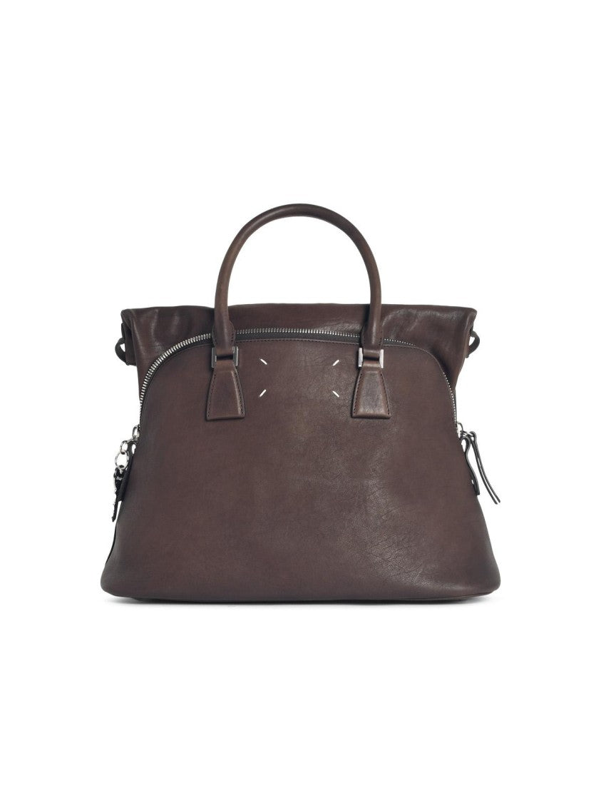 Maison Margiela Ebony Leather '5Ac Loved To Death' Medium Bag