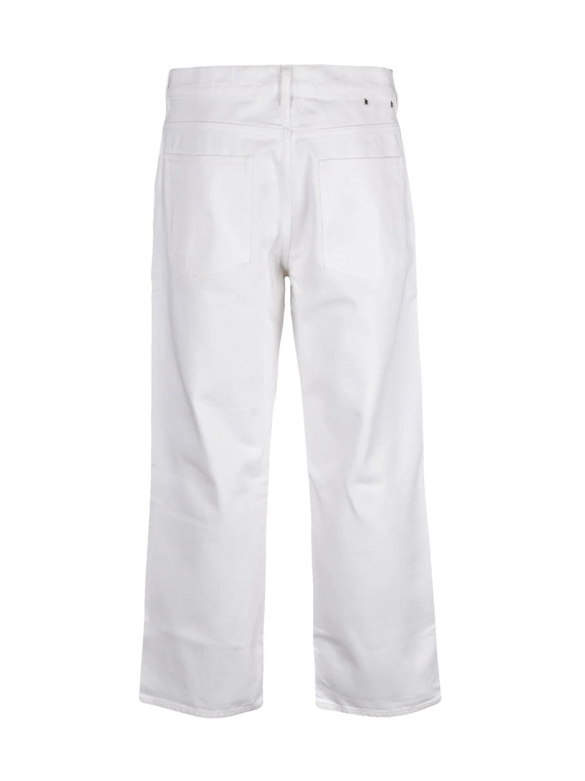 Golden Goose White Cory Loose Skate Cotton Jeans