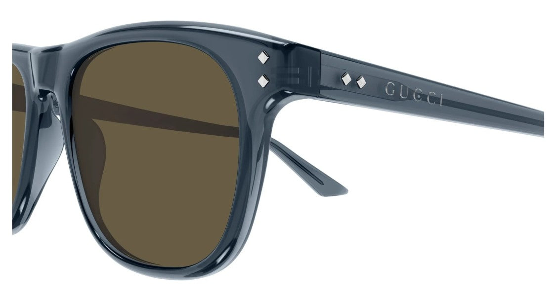 Gucci Blue Glossy Finish Bold Acetate Sunglasses