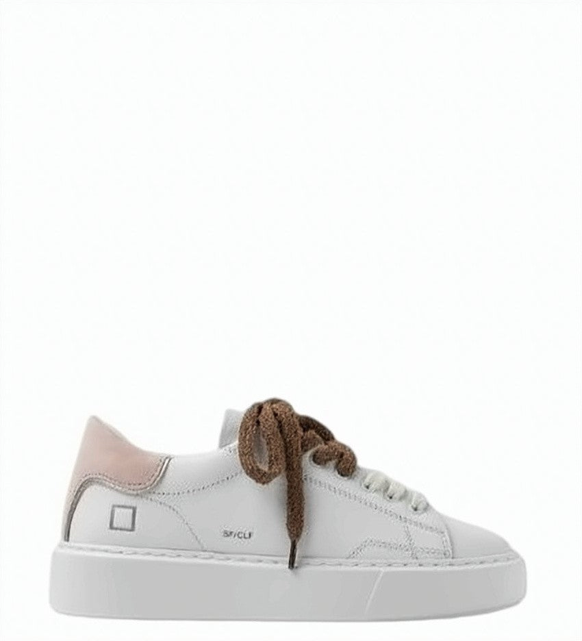 D.A.T.E Sfera Calf Suede Heel Leather Sneakers