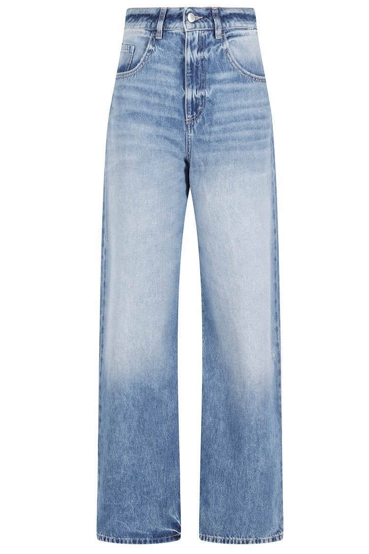 Icon Denim Blue Poppy Loose Cotton Jeans