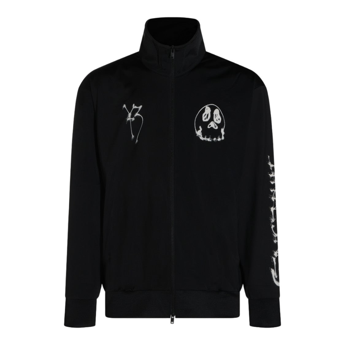 Y-3 Graphic Zip-Up High Collar Sweater