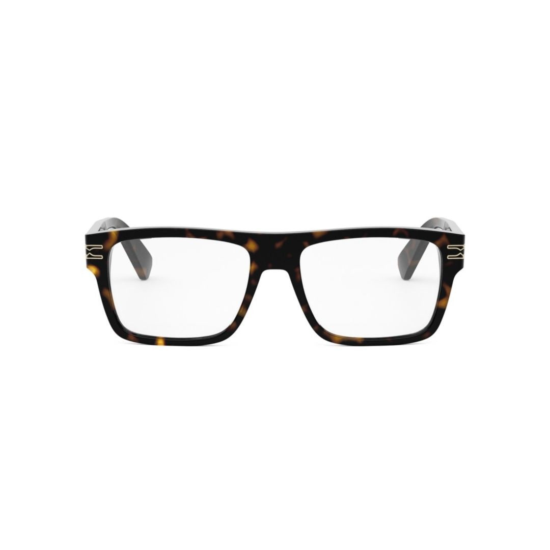 Bulgari Bv50034i Bold Rectangular Tortoiseshell Eyeglasses