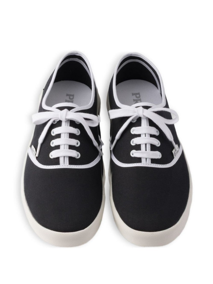 Prada Low-Top Black Canvas Sneakers