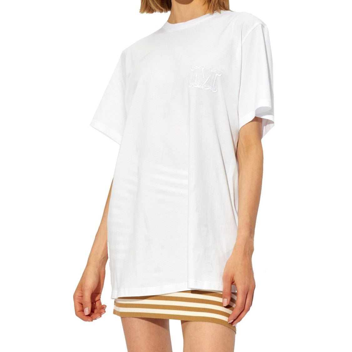Max Mara Mango Logo Embroidered Cotton T-Shirt