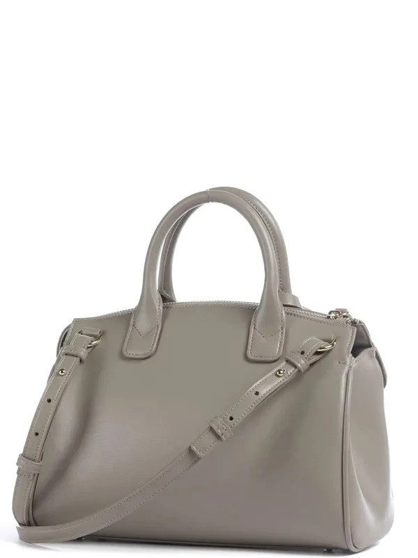 Armani Exchange Structured Shoulder Bag With Zip Closure
