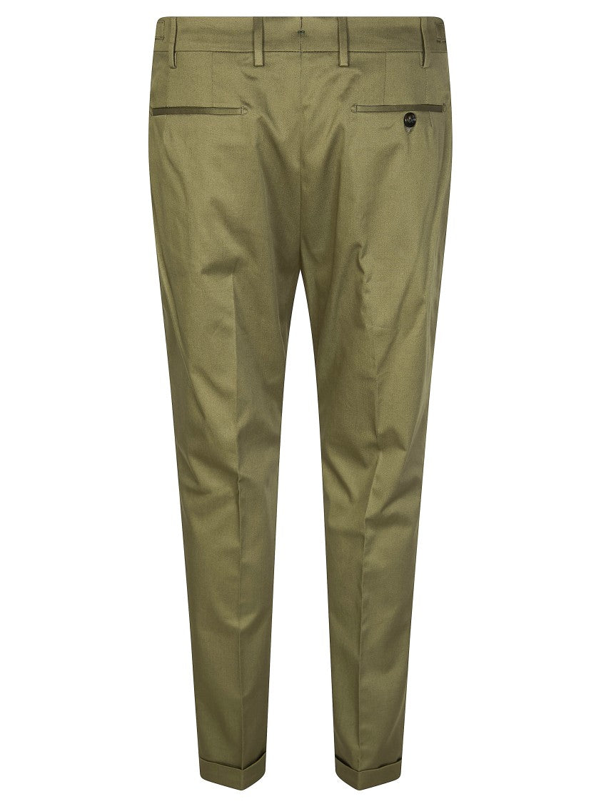 Berwich Green Relaxed Fit Front Pleated Trousers