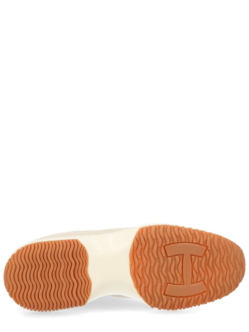 Hogan Beige Suede Mutton Panel Sneakers