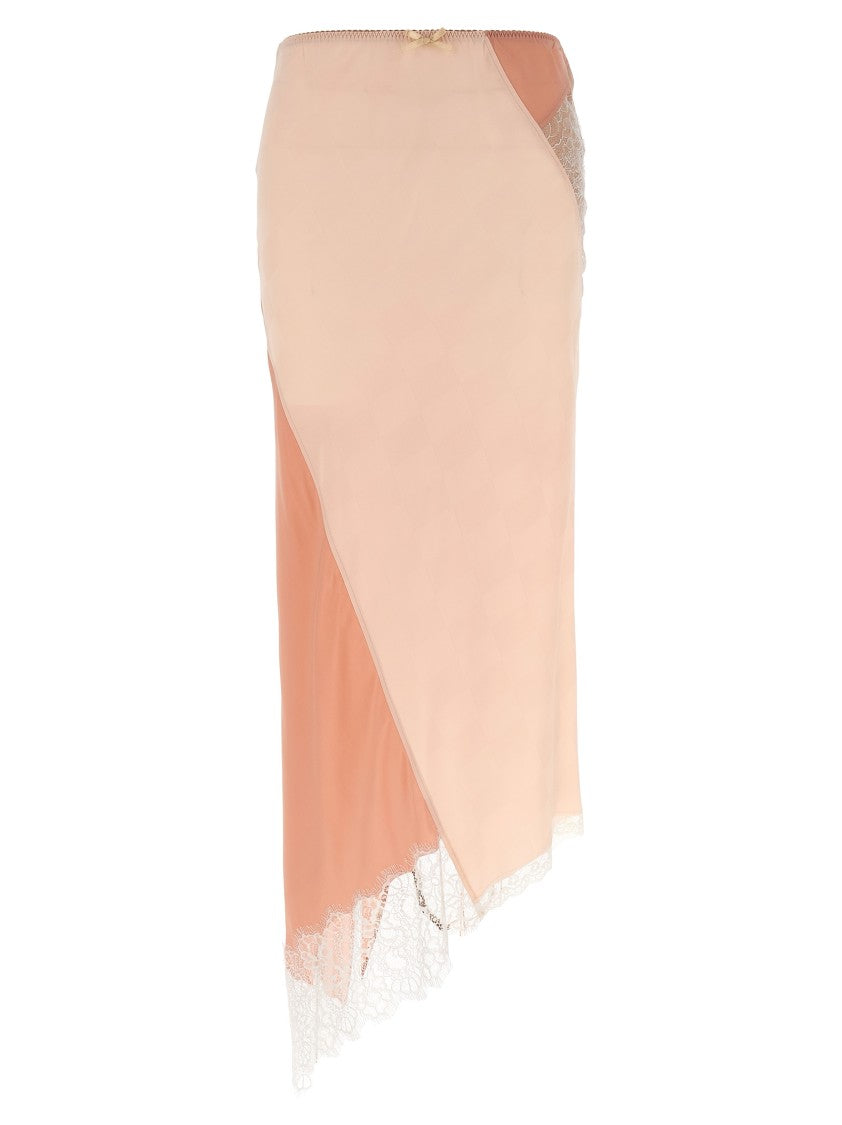 Moschino Viscose And Silk Blend Midi Skirt