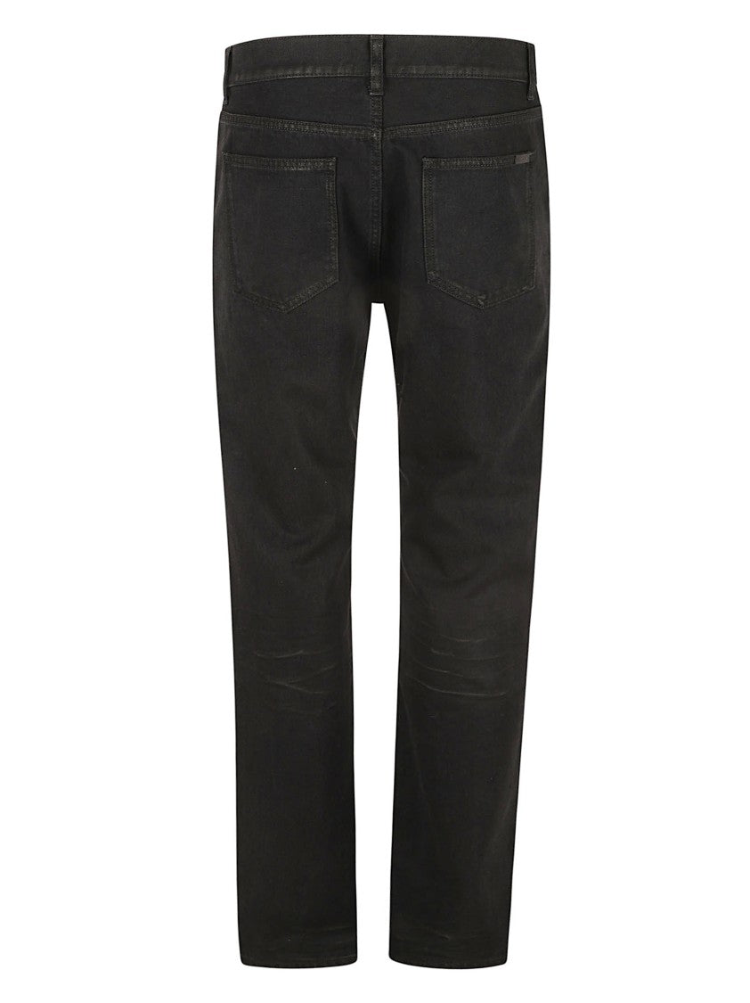 Saint Laurent Slim-Fit Black Jeans With Five-Pocket Design
