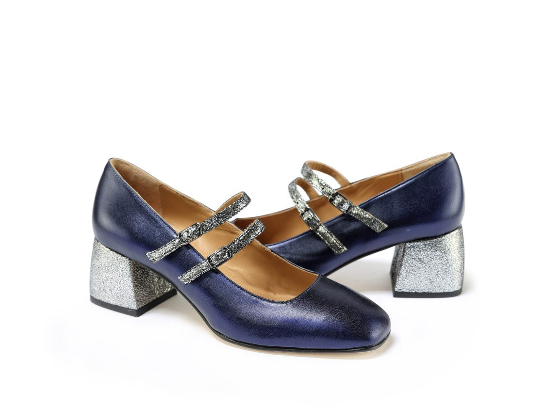Ton Gout Décolleté Gita Blu Pumps Shiny Laminate